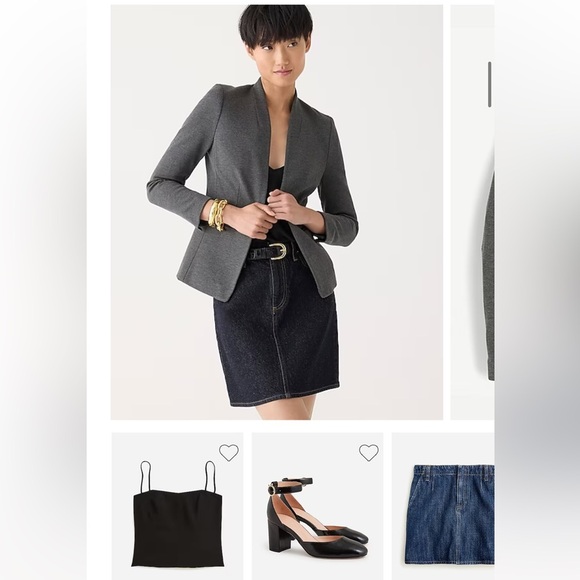 J. Crew Going-out Blazer in Stretch Twill Grey size 0 - Picture 4 of 7
